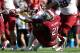 COLUMBIA, SC - NOVEMBER 10: DeVonte Holloman #21 of the South Carolina Gamecocks tackles Dennis Johnson #33 of the Arkansas Razorbacks during their game at Williams-Brice Stadium on November 10, 2012 in Columbia, South Carolina. (Photo by Streeter Lecka/Getty Images)