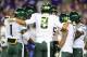 Jan. 3, 2013; Glendale, AZ, USA: Oregon Ducks quarterback Marcus Mariota (8) in the huddle against the Kansas State Wildcats during the 2013 Fiesta Bowl at University of Phoenix Stadium. Oregon defeated Kansas State 35-17. Mandatory Credit: Mark J. Rebilas-USA TODAY Sports