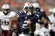 Nov 17, 2012; Auburn, AL, USA: Auburn Tigers running back Tre Mason (21) runs for a touchdown against the Alabama A&M Bulldogs at Jordan-Hare Stadium. Mandatory Credit: John Reed-USA TODAY Sports
