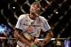 Jul. 7, 2012; Las Vegas, NV, USA; UFC fighter Anderson Silva celebrates after defeating Chael Sonnen during a middleweight bout in UFC 148 at the MGM Grand Garden Arena. Mandatory Credit: Mark J. Rebilas-USA TODAY Sports