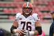 Oct 6, 2012; Madison, WI, USA; Illinois Fighting Illini offensive lineman Graham Pocic (76) against the Wisconsin Badgers at Camp Randall Stadium. The Badgers deafeated the Fighting Illini 31-14. Mandatory Credit: Brace Hemmelgarn-USA TODAY Sports