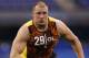 INDIANAPOLIS, IN - FEBRUARY 23: Lane Johnson of Oklahoma participates during the 2013 NFL Combine at Lucas Oil Stadium on February 23, 2013 in Indianapolis, Indiana. (Photo by Joe Robbins/Getty Images)