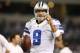 Dec 2, 2012; Arlington, TX, USA; Dallas Cowboys quarterback Tony Romo (9) smiles prior to the game against the Philadelphia Eagles at Cowboys Stadium. Mandatory Credit: Matthew Emmons-USA TODAY Sports