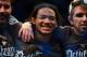 August 11, 2012; Denver, CO, USA; Benson Henderson poses for a picture after defeating Frankie Edgar (not pictured) during UFC 150 at the Pepsi Center. Mandatory Credit: Ron Chenoy-USA TODAY Sports