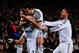 BARCELONA, SPAIN - FEBRUARY 26: Cristiano Ronaldo (L) of Real Madrid CF celebrates with his team-mates Alvaro Arbeloa (C) and Sergio Ramos after scoring his team's their goal during the Copa del Rey Semi Final second leg between FC Barcelona and Real Madrid at Camp Nou on February 26, 2013 in Barcelona, Spain. (Photo by David Ramos/Getty Images)