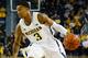 November 9, 2012; Ann Arbor, MI, USA; Michigan Wolverines guard Trey Burke (3) moves the ball against Slippery Rock at Crisler Center. Mandatory Credit: Rick Osentoski-USA TODAY Sports