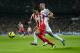 MADRID, SPAIN - DECEMBER 01: Falcao (L) of Club Atletico de Madrid duels for the ball with Pepe of Real Madrid during the la Liga match between Real Madrid CF and Club Atletico de Madrid at Estadio Santiago Bernabeu on December 1, 2012 in Madrid, Spain. (Photo by Jasper Juinen/Getty Images)