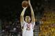Feb 16, 2013; College Park, MD, USA; Maryland Terrapins center Alex Len (25) shoots a free throw against the Duke Blue Devils at the Comcast Center. Mandatory Credit: Mitch Stringer-USA TODAY Sports