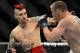 May 26, 2012; Las Vegas, NV, USA; Dan Hardy (left) and Duane Ludwig fight during the UFC 146 at the MGM Grand Garden event center. Mandatory Credit: Ron Chenoy-USA TODAY Sports