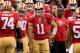 NEW ORLEANS, LA - FEBRUARY 03: Alex Smith #11 of the San Francisco 49ers looks on from the sideline against the Baltimore Ravens during Super Bowl XLVII at the Mercedes-Benz Superdome on February 3, 2013 in New Orleans, Louisiana. The Ravens won 34-31. (Photo by Jamie Squire/Getty Images)