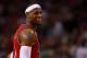 MIAMI, FL - FEBRUARY 08: LeBron James #6 of the Miami Heat looks on during a game against the Los Angeles Clippers at American Airlines Arena on February 8, 2013 in Miami, Florida. (Photo by Mike Ehrmann/Getty Images)