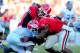 November 17, 2012; Athens, GA, USA; Georgia Bulldogs linebacker Jarvis Jones (29) and linebacker Alec Ogletree (9) combine to tackle Georgia Southern Eagles wide receiver Darreion Robinson (7) during the second half at Sanford Stadium. Georgia defeated Georgia Southern 45-14. Mandatory Credit: Dale Zanine-USA TODAY Sports