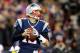 FOXBORO, MA - JANUARY 20: Tom Brady #12 of the New England Patriots drops back to pass against the Baltimore Ravens during the 2013 AFC Championship game at Gillette Stadium on January 20, 2013 in Foxboro, Massachusetts. (Photo by Jim Rogash/Getty Images)