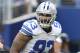 Dec 23, 2012; Arlington, TX, USA; Dallas Cowboys linebacker Anthony Spencer (93) looks into the backfield of the New Orleans Saints at Cowboys Stadium. The Saints beat the Cowboys 34-31 in overtime. Mandatory Credit: Tim Heitman-USA TODAY Sports