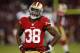 SAN FRANCISCO, CA - OCTOBER 18: Safety Dashon Goldson #38 of the San Francisco 49ers reacts after breaking up a pass intended for wide receiver Goldon Tate #81 of the Seattle Seahawks late in the second quarter on October 18, 2012 at Candlestick Park in San Francisco, California. The 49ers won 13-6. (Photo by Brian Bahr/Getty Images)