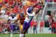 September 3, 2011; Ames, IA, USA; Northern Iowa Panthers wide receiver Terrell Sinkfield (2) makes a catch against the Iowa State Cyclones at Jack Trice Stadium. Mandatory Credit: Reese Strickland-USA TODAY Sports