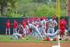 KISSIMMEE, FL - MARCH 1: Members of the St. Louis Cardinals warm up before a spring training game against the Houston Astros at Osceola County Stadium on March 1, 2013 in Kissimmee, Florida. (Photo by Scott Cunningham/Getty Images)