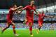 MANCHESTER, ENGLAND - AUGUST 19: Rickie Lambert of Southampton celebrates scoring his team's first goal during the Barclays Premier League match between Manchester City and Southampton at Etihad Stadium on August 19, 2012 in Manchester, England. (Photo by Michael Regan/Getty Images)
