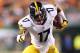 CINCINNATI, OH - OCTOBER 21: Mike Wallace #17 of the Pittsburgh Steelers runs with the ball during the NFL game against the Cincinnati Bengals at Paul Brown Stadium on October 21, 2012 in Cincinnati, Ohio. (Photo by Andy Lyons/Getty Images)