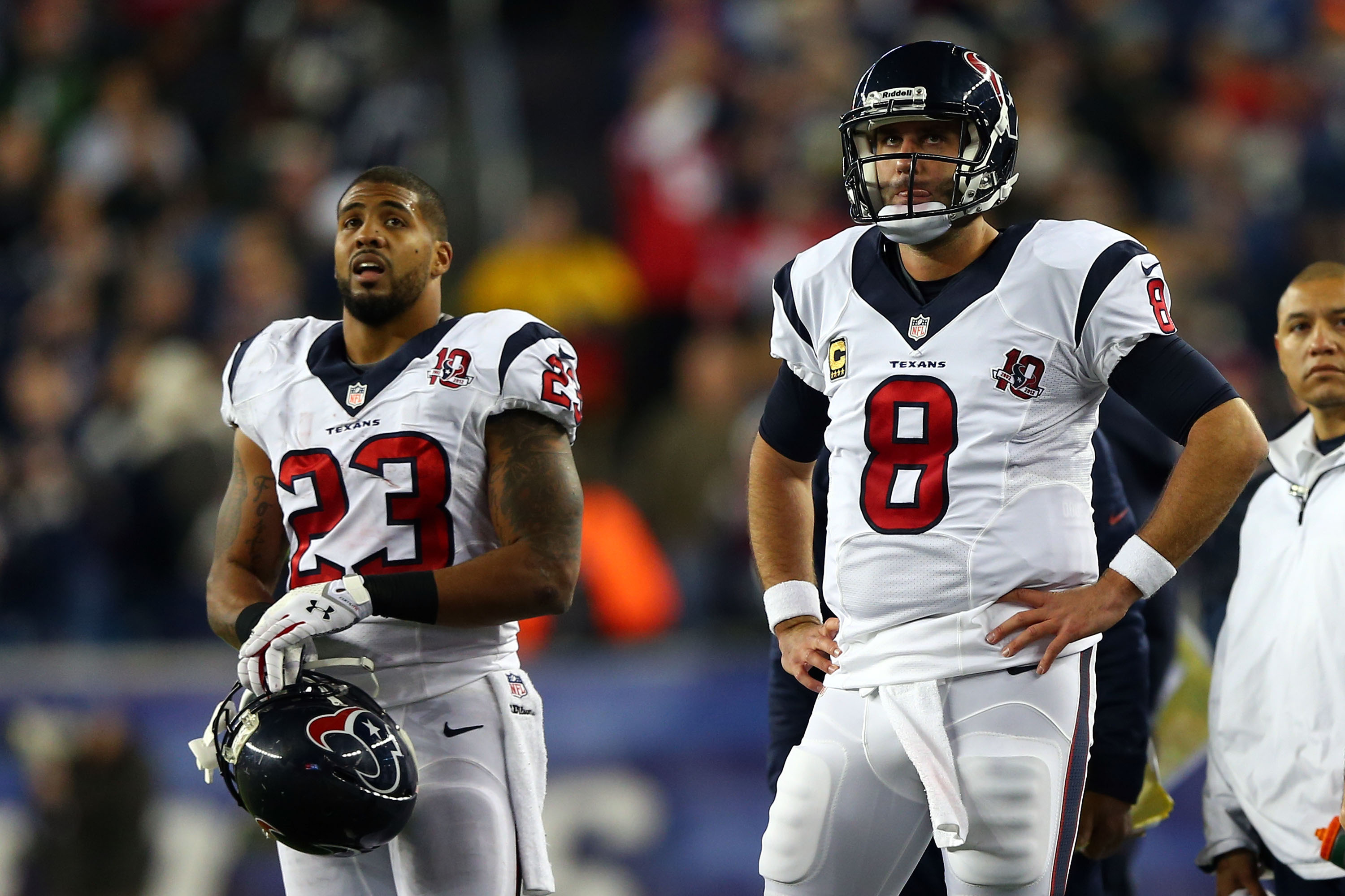 Patriots' Brady, Texans' Schaub at opposite ends of postseason