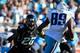 JACKSONVILLE, FL - NOVEMBER 25: Jared Cook #89 of the Tennessee Titans attempts to run past Dawan Landry #26 of the Jacksonville Jaguars during the game at EverBank Field on November 25, 2012 in Jacksonville, Florida. (Photo by Sam Greenwood/Getty Images)