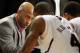 Jan 26, 2013; Starkville, MS, USA; Mississippi State Bulldogs head coach Rick Ray talks to his team during a timeout during the game against the Florida Gators at Humphrey Coliseum. Mandatory Credit: Marvin Gentry-USA TODAY Sports