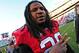 ATHENS, GA - NOVEMBER 17: Jarvis Jones #29 of the Georgia Bulldogs celebrates after the game against the Georgia Southern Eagles at Sanford Stadium on November 17, 2012 in Athens, Georgia. (Photo by Scott Cunningham/Getty Images)