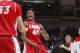 CINCINNATI, OH - DECEMBER 27: Demetrius Walker #40 and Alex Kirk #53 of the New Mexico Lobos celebrate after the game against the Cincinnati Bearcats at Fifth Third Arena on December 27, 2012 in Cincinnati, Ohio. New Mexico won 55-54. (Photo by Joe Robbins/Getty Images)