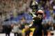 Jan 5, 2013; San Antonio, TX, USA; East running back Derrick Henry (2) reacts after a touchdown run against the West during U.S. Army All-American Bowl high school football game at the Alamodome. Mandatory Credit: Soobum Im-USA TODAY Sports