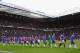 MANCHESTER, ENGLAND - MARCH 10: The Manchester United and Chelsea players walk out prior to the FA Cup sponsored by Budweiser Sixth Round match between Manchester United and Chelsea at Old Trafford on March 10, 2013 in Manchester, England. (Photo by Alex Livesey/Getty Images)