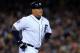 DETROIT, MI - OCTOBER 28: Miguel Cabrera #24 of the Detroit Tigers get walked by Max Scherzer #37 of the Detroit Tigers in the first inning during Game Four of the Major League Baseball World Series at Comerica Park on October 28, 2012 in Detroit, Michigan. (Photo by Doug Pensinger/Getty Images)