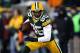 GREEN BAY, WI - JANUARY 05: Wide receiver Greg Jennings #85 of the Green Bay Packers runs after a catch against the Minnesota Vikings during the NFC Wild Card Playoff game at Lambeau Field on January 5, 2013 in Green Bay, Wisconsin. (Photo by Jonathan Daniel/Getty Images)