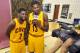 Oct 1, 2012; Independence, OH, USA; Cleveland Cavaliers forward Tristan Thompson (13) interviews point guard Kyrie Irving (2) during media day at the Cleveland Clinic Courts. Mandatory Credit: David Richard-USA TODAY Sports