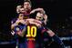 BARCELONA, SPAIN - MARCH 12: FC Barcelona players celebrate with Lionel Messi of FC Barcelona after he scored his team's second goal during the UEFA Champions League round of 16 second leg match between FC Barcelona and AC Milan at the Camp Nou Stadium on March 12, 2013 in Barcelona, Spain. FC Barcelona won 4-0. (Photo by David Ramos/Getty Images)