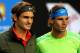 MELBOURNE, AUSTRALIA - JANUARY 26: Roger Federer of Switzerland and Rafael Nadal of Spain plays pose for a photo before their semifinal match during day eleven of the 2012 Australian Open at Melbourne Park on January 26, 2012 in Melbourne, Australia. (Photo by Quinn Rooney/Getty Images)