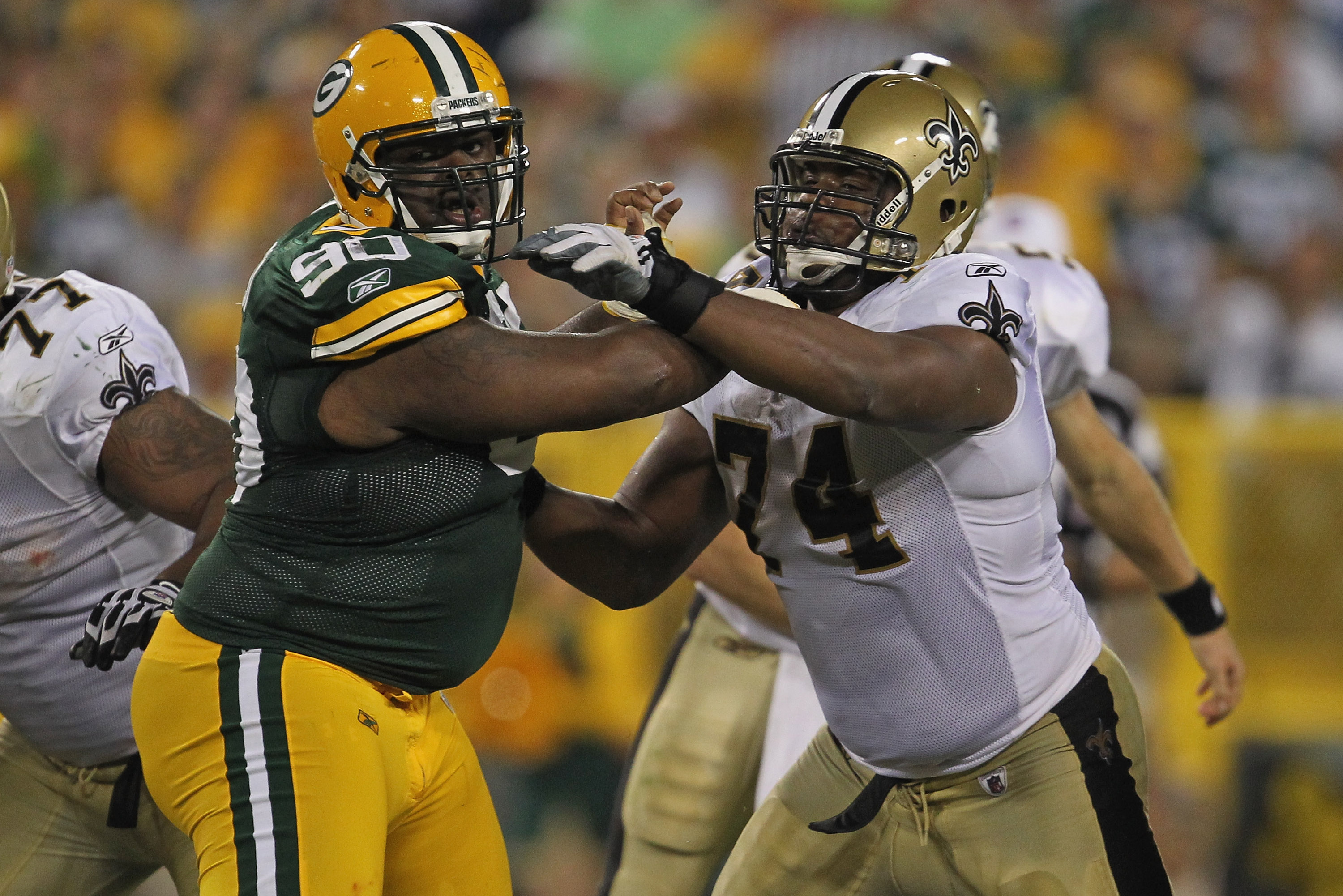 Chicago Bears offensive tackle Jermon Bushrod stands on the field