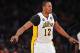 March 10, 2013; Los Angeles, CA, USA; Los Angeles Lakers center Dwight Howard (12) in action against the Chicago Bulls during the second half at Staples Center. Mandatory Credit: Gary A. Vasquez-USA TODAY Sports