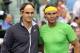 KEY BISCAYNE, FL - APRIL 01: (L-R) Roger Federer of Switzerland and Rafael Nadal of Spain pose for a photo at the net prior to their men's semifinal match during the Sony Ericsson Open at Crandon Park Tennis Center on April 1, 2011 in Key Biscayne, Florida. (Photo by Al Bello/Getty Images)