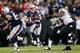 FOXBORO, MA - JANUARY 20: Wes Welker #83 of the New England Patriots runs with the ball against Terrell Suggs #55 of the Baltimore Ravens during the 2013 AFC Championship game at Gillette Stadium on January 20, 2013 in Foxboro, Massachusetts. (Photo by Jim Rogash/Getty Images)