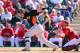 TEMPE, AZ - FEBRUARY 27: Hector Sanchez #29 of the San Francisco Giants bats against the Los Angeles Angels during the spring training game at Tempe Diablo Stadium on February 27, 2013 in Tempe, Arizona. (Photo by Christian Petersen/Getty Images)