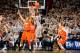 WASHINGTON, DC - MARCH 9: Markel Starks #5 of the Georgetown Hoyas shoots a three-point shot during a college basketball game against the Syracuse Orange on March 9, 2013 at the Verizon Center in Washington, DC. The Hoyas won 61-39. (Photo by Mitchell Layton/Getty Images)