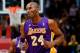 ATLANTA, GA - MARCH 13: Kobe Bryant #24 of the Los Angeles Lakers reacts after a basket against the Atlanta Hawks at Philips Arena on March 13, 2013 in Atlanta, Georgia. NOTE TO USER: User expressly acknowledges and agrees that, by downloading and or using this photograph, User is consenting to the terms and conditions of the Getty Images License Agreement. (Photo by Kevin C. Cox/Getty Images)