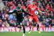 SOUTHAMPTON, ENGLAND - MARCH 16: Daniel Sturridge of Liverpool and Jose Fonte of Southampton compete for the ball during the Barclays Premier League match between Southampton and Liverpool at St Mary's Stadium on March 16, 2013 in Southampton, England. (Photo by Mike Hewitt/Getty Images)