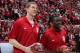 Mar 5, 2013, Bloomington, USA; Indiana Hoosiers from left to right Cody Zeller and Victor Oladipo are awarded balls for scoring over a 1,000 points during their career before the game against the Ohio State Buckeyes at Assembly Hall. Ohio State defeated Indiana 67-58. Mandatory Credit: Brian Spurlock-USA TODAY Sports
