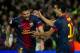 BARCELONA, SPAIN - MARCH 12: David Villa (L) of FC Barcelona celebrates scoring their third goal with teammate Pedro Rodriguez Ledesma (R) during the UEFA Champions League Round of 16 second leg match between FC Barcelona and AC Milan at Camp Nou Stadium on March 12, 2013 in Barcelona, Spain. (Photo by Gonzalo Arroyo Moreno/Getty Images)