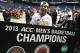 GREENSBORO, NC - MARCH 17: Shane Larkin #0 of the Miami Hurricanes celebrates after defeating the North Carolina Tar Heels 87-77 during the finals of the Men's ACC Basketball Tournament at Greensboro Coliseum on March 17, 2013 in Greensboro, North Carolina. (Photo by Streeter Lecka/Getty Images)