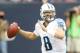 Sep 30, 2012; Houston, TX, USA; Tennessee Titans quarterback Matt Hasselbeck (8) throws a pass against the Houston Texans in the fourth quarter at Reliant Stadium. The Texans defeated the Titans 38-14. Mandatory Credit: Brett Davis-US PREWIRE