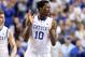 LEXINGTON, KY - MARCH 09: Archie Goodwin #10 of the Kentucky Wildcats celebrates during the game against the Florida Gators at Rupp Arena on March 9, 2013 in Lexington, Kentucky. (Photo by Andy Lyons/Getty Images)