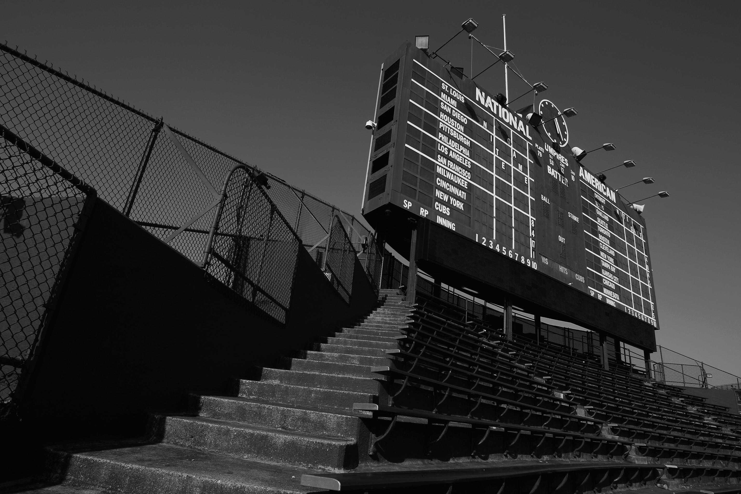 Inside Wrigley Field's manual scoreboard