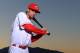 Feb 16, 2013; Goodyear, AZ, USA; Cincinnati Reds outfielder Billy Hamilton poses for a photo during photo day at the Reds Spring Training Facility. Mandatory Credit: Jake Roth-USA TODAY Sports
